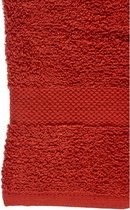 handdoek 50 x 90 cm katoen rood