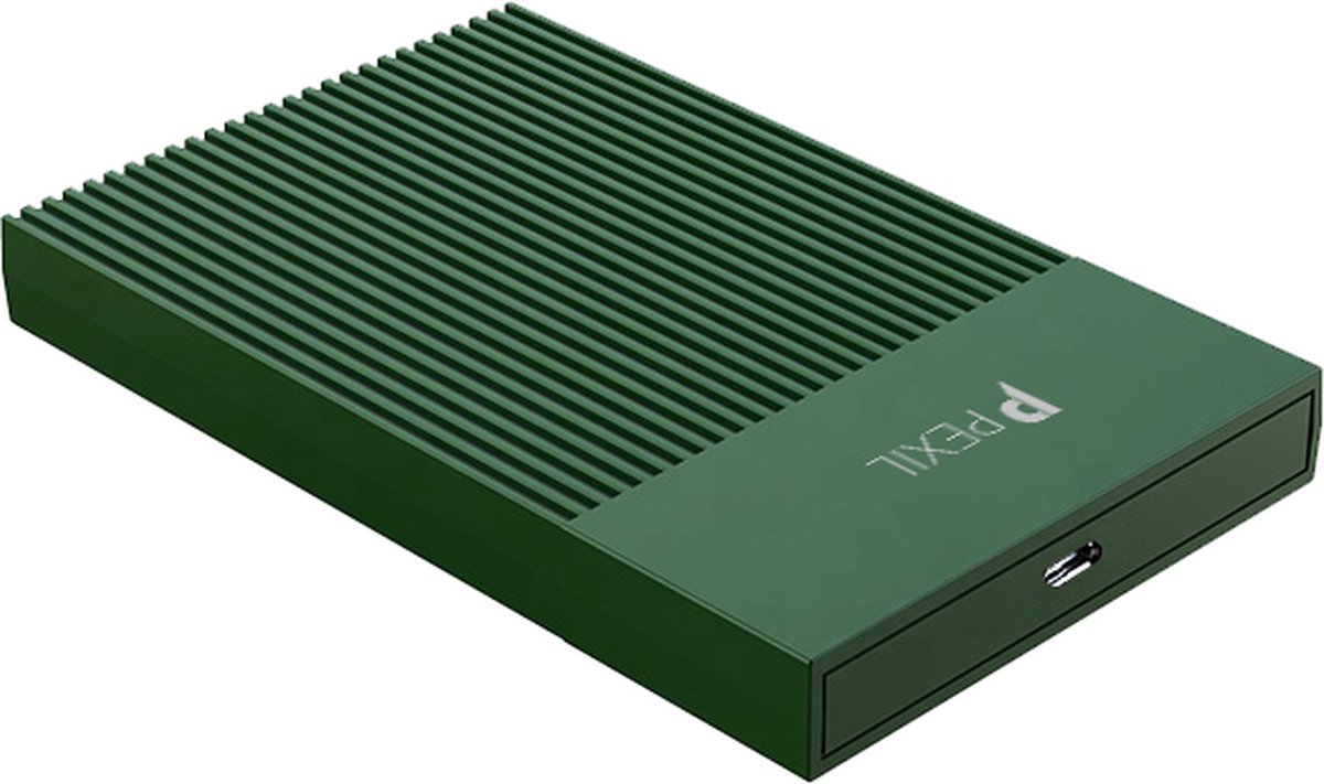 PEXIL DEC - Harde schijf behuizing - USB-C 3.0 - 2,5 Inch - SSD/HDD - Groen