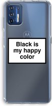 Case Company® - Motorola Moto G9 Plus hoesje - Black is my happy color - Soft Cover Telefoonhoesje - Bescherming aan alle Kanten en Schermrand