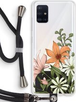 Case Company® - Samsung Galaxy A51 4G hoesje met Koord - Floral bouquet - Telefoonhoesje met Zwart Koord - Bescherming aan alle Kanten en Over de Schermrand