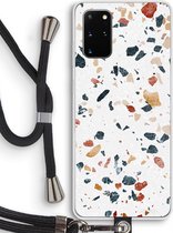 Case Company® - Samsung Galaxy S20 Plus hoesje met Koord - Terrazzo N°4 - Telefoonhoesje met Zwart Koord - Bescherming aan alle Kanten en Over de Schermrand