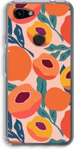 Case Company® - Google Pixel 3a hoesje - Perzik - Soft Cover Telefoonhoesje - Bescherming aan alle Kanten en Schermrand