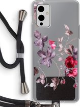 Case Company® - OnePlus 9 hoesje met Koord - Mooie bloemen - Telefoonhoesje met Zwart Koord - Bescherming aan alle Kanten en Over de Schermrand