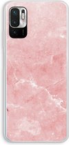 Case Company® - Xiaomi Redmi Note 10 5G hoesje - Roze marmer - Soft Cover Telefoonhoesje - Bescherming aan alle Kanten en Schermrand