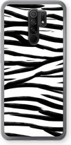 Case Company® - Xiaomi Redmi 9 hoesje - Zebra pattern - Soft Cover Telefoonhoesje - Bescherming aan alle Kanten en Schermrand