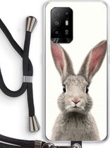 Case Company® - Oppo A94 5G hoesje met Koord - Daisy - Telefoonhoesje met Zwart Koord - Bescherming aan alle Kanten en Over de Schermrand