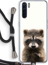 Case Company® - Oppo A91 hoesje met Koord - Rocco - Telefoonhoesje met Zwart Koord - Bescherming aan alle Kanten en Over de Schermrand