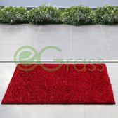 eGrass Deurmat RAINBOW Carmine Red - 44x66cm - rood - 25mm - grasmat - doormat - schoonloopdeurmat - schoonloopmat - inloopmat – voordeur – door – deurtapijt - droogloopmat - tuin