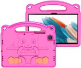 Samsung Galaxy Tab A8 2022 & 2021 (10.5 Inch) Hoes - Schokbestendige case met handvat - Panda Series - Magenta