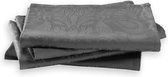 Servetten - Christian Lacroix - Luxe servetten - Damast Jacquard - Zwart - Set van 4 servetten
