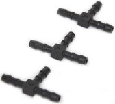 T-stukken vijverbeluchting VT 4/6 mm zwart 3 stuks