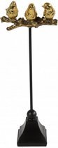 ornament parkieten Quintus 33 x 12 cm staal goud