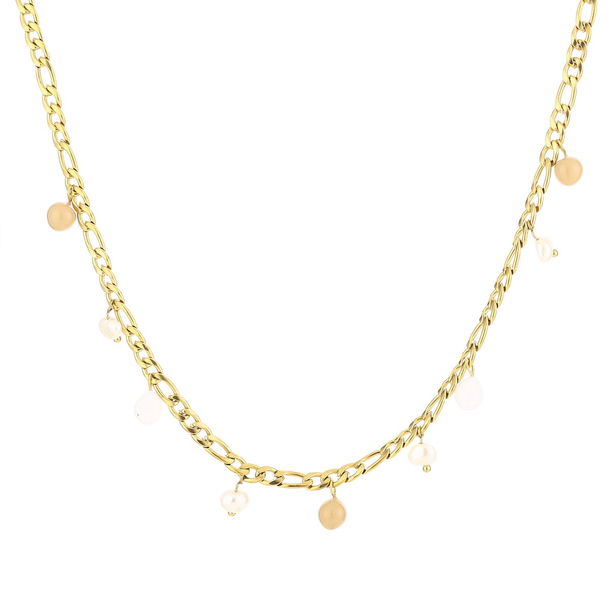 Ketting Lorena - Michelle Bijoux - Ketting - One size - Goud/Beige