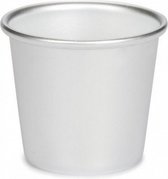 timbaalvorm 7 cm staal zilver