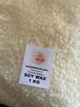 Soy wax in korrels - 1 kg - Paper Bricks® soja was om zelf kaarsen te maken - ecologische sojawas