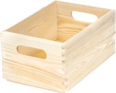 opbergdoos klein 30 x 20 x 14 cm natuurlijk grenenhout