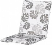 tuinkussen stapelstoel 97 x 49 cm katoen/polyester grijs/wit