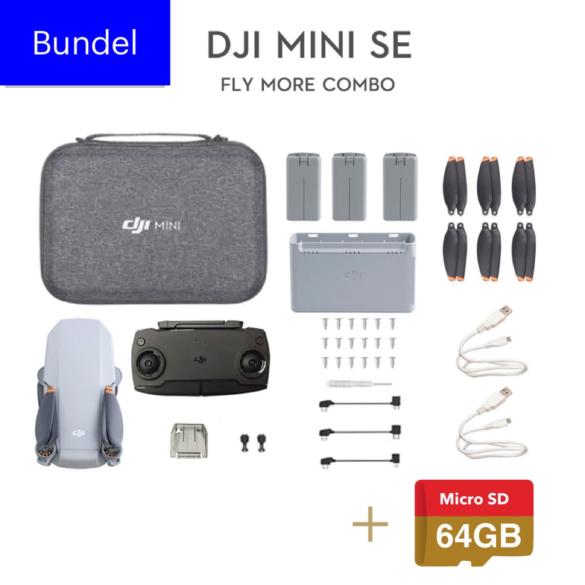 DJI Mini SE - Fly More Combo avec ensemble de cartes Micro SD de 64 Go -  Mini drone | bol.com