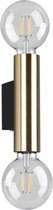 LED Wandlamp - Wandverlichting - Trion Vundon - E27 Fitting - 2-lichts - Rond - Mat Goud - Aluminium - BSE