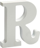 decoratieletter R 2 x 11 cm hout wit
