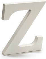 decoratieletter Z 17 x 21 cm hout wit