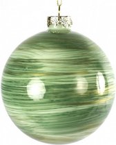 kerstbal Noury 8 cm glas groen
