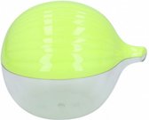 bewaardoos ui 12 cm polystyreen groen/transparant
