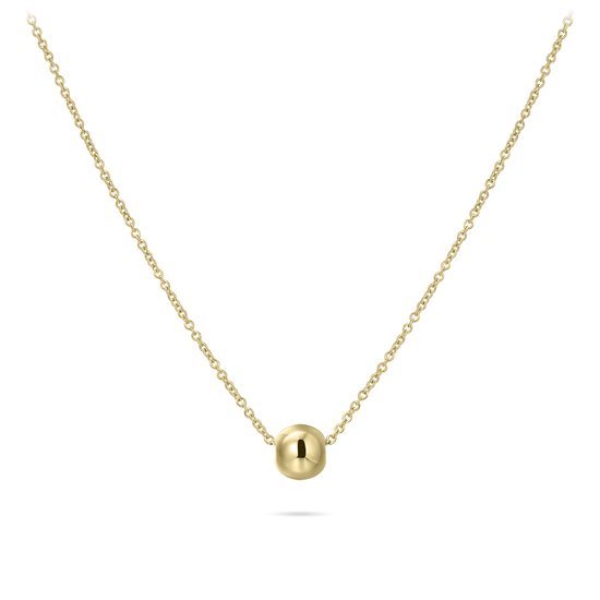 Gisser Jewels - Halsketting VGN017 - 14k geelgoud - met bead (6 mm) - 38 + 4 cm