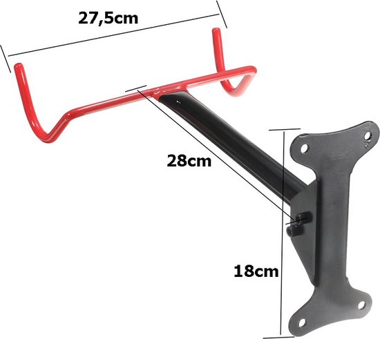 Fiets ophangsysteem - Muurbeugel fiets - Fietsbeugel - fiets ophangbeugel - Fietshanger - Fiets hanger muur - fiets ophang systeem - Fiets muurhaak - Fiets hanger - Fiets ophangen - Muurbevestiging van Valmag. — afbeelding 4