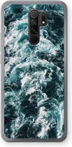 Case Company® - Xiaomi Redmi 9 hoesje - Zee golf - Soft Cover Telefoonhoesje - Bescherming aan alle Kanten en Schermrand