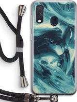 Case Company® - Samsung Galaxy A40 hoesje met Koord - Dreaming About Whales - Telefoonhoesje met Zwart Koord - Bescherming aan alle Kanten en Over de Schermrand