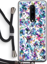 Case Company® - OnePlus 7 Pro hoesje met Koord - Hibiscus Flowers - Telefoonhoesje met Zwart Koord - Bescherming aan alle Kanten en Over de Schermrand
