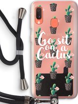 Case Company® - Samsung Galaxy A20e hoesje met Koord - Cactus quote - Telefoonhoesje met Zwart Koord - Bescherming aan alle Kanten en Over de Schermrand