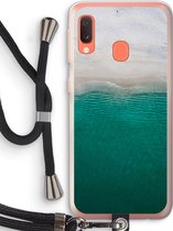 Case Company® - Samsung Galaxy A20e hoesje met Koord - Stranded - Telefoonhoesje met Zwart Koord - Bescherming aan alle Kanten en Over de Schermrand