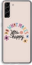 Case Company® - Samsung Galaxy S21 Plus hoesje - Happy days - Soft Cover Telefoonhoesje - Bescherming aan alle Kanten en Schermrand