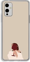 Case Company® - OnePlus 9 hoesje - I drink wine - Soft Cover Telefoonhoesje - Bescherming aan alle Kanten en Schermrand