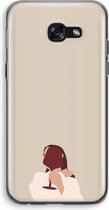 Case Company® - Samsung Galaxy A5 (2017) hoesje - I drink wine - Soft Cover Telefoonhoesje - Bescherming aan alle Kanten en Schermrand