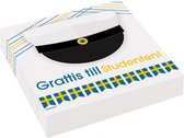 servetten Grattis tot Student 16,5 x 16,5 cm wit 20 stuks