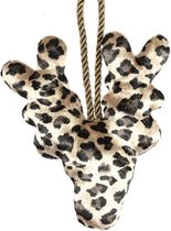kersthanger hert luipaard Carola 15 x 16 cm zwart/goud
