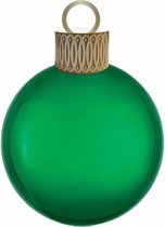 kerstbal 38 x 50 cm folie groen