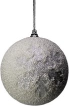kerstballen sneeuwvlok 8 cm wit 4 stuks