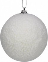 kerstballen 10 cm wit 4 stuks