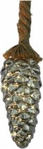 dennenappel Jordan led 7 x 17 cm glas grijs