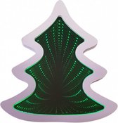 spiegelverlichting Kerstboom 3D led 19 x 20 cm wit/groen
