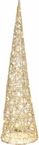 kerstkegel Leonie led 22 x 80,5 cm staal goud