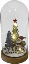 kerststolp Xmas led 24 x 16 cm glas bruin/transparant