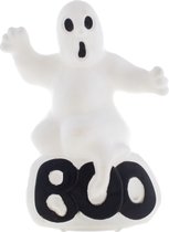 Spookje met licht BOO - 26 cm - werkt op batterijen - Feestdecoratievoorwerp - Halloween