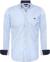 Overhemd "Doyle" - regular fit - Blauw - XL- Heren