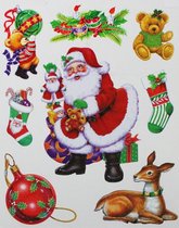 raamstickers Christmas kerstbal 30 x 42 cm rood/wit 8-delig