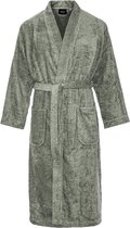 Kimono badstof katoen – lang model – unisex – badjas dames – badjas heren – sauna - olijfgroen - XX/XXXL